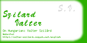 szilard valter business card